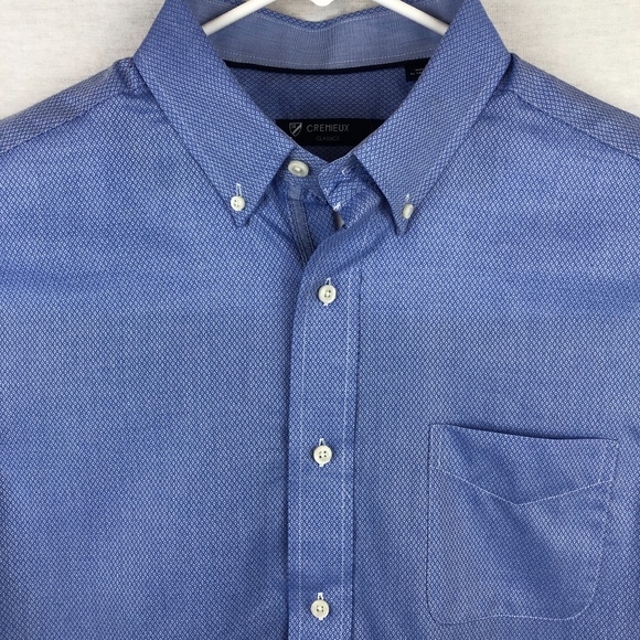 Cremieux Textured SS Button Down [Blue] -L - Picture 1 of 5